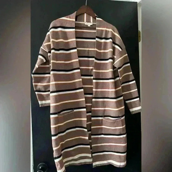 Bohme Brown Striped Cardigan - Picture 1 of 5